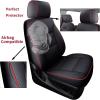 imageCoverado Chevy Silverado Seat Covers Faux Leather Seat Covers Fit for Chevy Silverado GMC Sierra 20072025 1500 20152025 2500HD 3500HD Crew Double Extended Cab Front BlackRed