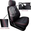 imageCoverado Chevy Silverado Seat Covers Faux Leather Seat Covers Fit for Chevy Silverado GMC Sierra 20072025 1500 20152025 2500HD 3500HD Crew Double Extended Cab Front BlackRed