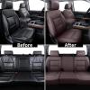 imageCoverado Chevy Silverado Seat Covers Faux Leather Seat Covers Fit for Chevy Silverado GMC Sierra 20072025 1500 20152025 2500HD 3500HD Crew Double Extended Cab Front BlackBrown