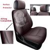 imageCoverado Chevy Silverado Seat Covers Faux Leather Seat Covers Fit for Chevy Silverado GMC Sierra 20072025 1500 20152025 2500HD 3500HD Crew Double Extended Cab Front BlackBrown