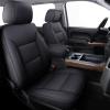 imageCoverado Chevy Silverado Seat Covers Faux Leather Seat Covers Fit for Chevy Silverado GMC Sierra 20072025 1500 20152025 2500HD 3500HD Crew Double Extended Cab Front BlackBlack