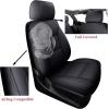 imageCoverado Chevy Silverado Seat Covers Faux Leather Seat Covers Fit for Chevy Silverado GMC Sierra 20072025 1500 20152025 2500HD 3500HD Crew Double Extended Cab Front BlackBlack