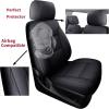 imageCoverado Chevy Silverado Seat Covers Faux Leather Seat Covers Fit for Chevy Silverado GMC Sierra 20072025 1500 20152025 2500HD 3500HD Crew Double Extended Cab Front BlackBlack
