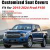 imageCoverado F150 Seat Cover Full Set Black Car Seat Covers Waterproof Faux Leather Full Coverage Protector Pickup Truck Car Seat Cushion Cover Fit for 20152024 Ford F150 20172024 F250 F350 F450 C