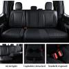 imageCoverado F150 Seat Cover Full Set Black Car Seat Covers Waterproof Faux Leather Full Coverage Protector Pickup Truck Car Seat Cushion Cover Fit for 20152024 Ford F150 20172024 F250 F350 F450 C