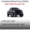imageCoverado Front Car Seat Covers Faux Leather Ford F150 Seat Covers for Cars Fit for 20152024 Ford F150 SuperCrew and 20172024 Ford F250 F350 F450 Super Duty Crew Cab BlackampampRed