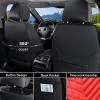 imageCoverado Front Seat Covers Leather Car Seat Covers Black Seat Covers for Cars Car Seat Protector Cushions Universal Fit for Most Cars ampamp SUV TrucksRedRedleather