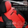 imageCoverado Front Seat Covers Leather Car Seat Covers Black Seat Covers for Cars Car Seat Protector Cushions Universal Fit for Most Cars ampamp SUV TrucksRedRedleather