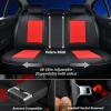 imageCoverado Front Seat Covers Leather Car Seat Covers Black Seat Covers for Cars Car Seat Protector Cushions Universal Fit for Most Cars ampamp SUV TrucksRedRedleather