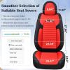 imageCoverado Front Seat Covers Leather Car Seat Covers Black Seat Covers for Cars Car Seat Protector Cushions Universal Fit for Most Cars ampamp SUV TrucksRedRedleather