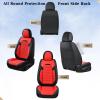 imageCoverado Front Seat Covers Leather Car Seat Covers Black Seat Covers for Cars Car Seat Protector Cushions Universal Fit for Most Cars ampamp SUV TrucksRedRedleather