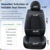 imageCoverado Front Seat Covers Leather Car Seat Covers Black Seat Covers for Cars Car Seat Protector Cushions Universal Fit for Most Cars ampamp SUV TrucksRedBlackleather