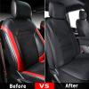 imageCoverado Front Seat Covers Waterproof Canvas Seat Protector for Car Seat Cushions for Kids ampamp Dogs Compatible with 20152025 Ford F150 ampamp 20172025 Ford F250 F350 F450Black 2PCS