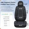 imageCoverado Leather Seat Covers for Cars Car Seat Covers Full Set Breathable Car Seat Protector with Lumbar Support Black Seat Covers Front and Back Waterproof Seat Cover Universal Fit for Most CarsLumbarSupportBlack New
