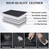 imageCoverado Leather Seat Covers for Cars Car Seat Covers Full Set Breathable Car Seat Protector with Lumbar Support Black Seat Covers Front and Back Waterproof Seat Cover Universal Fit for Most CarsABlack