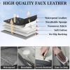imageCoverado Leather Seat Covers for Cars Car Seat Covers Full Set Breathable Car Seat Protector with Lumbar Support Black Seat Covers Front and Back Waterproof Seat Cover Universal Fit for Most CarsLumbarSupportGray