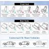 imageCoverado Leather Seat Covers for Cars Car Seat Covers Full Set Breathable Car Seat Protector with Lumbar Support Black Seat Covers Front and Back Waterproof Seat Cover Universal Fit for Most CarsLumbarSupportGray