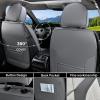 imageCoverado Leather Seat Covers for Cars Car Seat Covers Full Set Breathable Car Seat Protector with Lumbar Support Black Seat Covers Front and Back Waterproof Seat Cover Universal Fit for Most CarsLumbarSupportGray