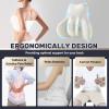 imageCoverado Lumbar Support Pillow for Car Ergonomic Memory Foam Back Pillow for Office Chair Back Cushion for Back Pain Relief PU Leather Car Lumbar Support for Driving Seat  GrayBeige