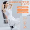 imageCoverado Lumbar Support Pillow for Car Seat Driver Leather Car Seat Cushions for Driving Back Pain Detachable Memory Foam Upper Lower Car Back Support BlackGray