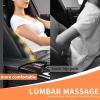 imageCoverado Lumbar Support Pillow for Car Seat Driver Leather Car Seat Cushions for Driving Back Pain Detachable Memory Foam Upper Lower Car Back Support BlackGray