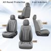 imageCoverado Seat Covers Car Seat Covers Full Set Black Car Seat Cover Car Seat Covers Front Seats Back Seat Cover Waterproof Car Seat CushionLeather Seat Cover Seat Protector Universal Fit Most CarsGray