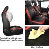 imageCoverado Seat Covers for Jeep Wrangler JK JL Leather Front Seat Covers for Truck Automotive Wrangler Seat Covers Custom Fit for 20072024 Jeep Wrangler 2Door4DoorBlackRed
