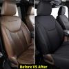 imageCoverado Seat Covers for Jeep Wrangler JK JL Leather Front Seat Covers for Truck Automotive Wrangler Seat Covers Custom Fit for 20072024 Jeep Wrangler 2Door4DoorBlackBlack