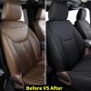 imageCoverado Seat Covers for Jeep Wrangler JK JL Leather Front Seat Covers for Truck Automotive Wrangler Seat Covers Custom Fit for 20072024 Jeep Wrangler 2Door4DoorBlackBlack