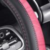 imageCoverado Steering Wheel Cover Stylish PU Leather Car Steering Wheel Protector 15 Inch Universal Fit for Most Car SUV Truck BeigePink