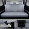 imageCoverado Tundra Seat Covers Full Set Leather Car Seat Covers for Trucks Automotive Seat Covers Protector Custom Fit 20072021 Toyota TundraRedGray