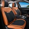 imageCoverado Car Seat Covers Full Set Seat Covers Waterproof Nappa Leather Seat Covers for Cars Front and Back Car Seat Protector Breathable Seat Cushion Seat Cover Universal Fit Most CarsBeigeBrownBlack2025