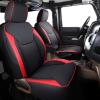 imageCoverado Seat Covers for Jeep Wrangler JK JL Leather Front Seat Covers for Truck Automotive Wrangler Seat Covers Custom Fit for 20072024 Jeep Wrangler 2Door4DoorBlackRed