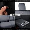 imageCoverado Rear Car Seat Covers Waterproof Canvas Seat Protector for Car Seat Cushions for Kids ampamp Dogs Seat Covers Compatible with 20152025 Ford F150 ampamp 20172025 Ford F250 F350 F450Black 2PCSGray