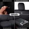 imageCoverado Rear Car Seat Covers Waterproof Canvas Seat Protector for Car Seat Cushions for Kids ampamp Dogs Seat Covers Compatible with 20152025 Ford F150 ampamp 20172025 Ford F250 F350 F450Black 2PCSBlack