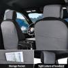 imageCoverado Rear Car Seat Covers Waterproof Canvas Seat Protector for Car Seat Cushions for Kids ampamp Dogs Seat Covers Compatible with 20152025 Ford F150 ampamp 20172025 Ford F250 F350 F450Black 2PCSGray