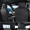 imageCoverado Rear Car Seat Covers Waterproof Canvas Seat Protector for Car Seat Cushions for Kids ampamp Dogs Seat Covers Compatible with 20152025 Ford F150 ampamp 20172025 Ford F250 F350 F450Black 2PCSBlack