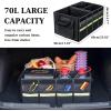 imageCoverado Trunk Organizer  Nappa Leather Car Organizer 30L Car Storage Organizer wCollapsible Waterproof Multi Compartments Dividers ampamp Secure 2 Straps Trunk Organizer for SUVTruckL