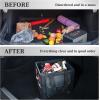 imageCoverado Trunk Organizer  Nappa Leather Car Organizer 30L Car Storage Organizer wCollapsible Waterproof Multi Compartments Dividers ampamp Secure 2 Straps Trunk Organizer for SUVTruckM