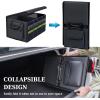 imageCoverado Trunk Organizer  Nappa Leather Car Organizer 30L Car Storage Organizer wCollapsible Waterproof Multi Compartments Dividers ampamp Secure 2 Straps Trunk Organizer for SUVTruckL