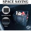 imageCoverado Trunk Organizer  Nappa Leather Car Organizer 30L Car Storage Organizer wCollapsible Waterproof Multi Compartments Dividers ampamp Secure 2 Straps Trunk Organizer for SUVTruckM