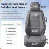 imageCoverado Car Seat Covers Front Covers for Cars Car Seat Cover Front Seats Car Seat Protector Waterproof Leather Car Seat Cushion Universal Interior Covers Seat Protectors for Most Cars BeigeGray