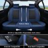 imageCoverado Car Seat Covers Front Covers for Cars Car Seat Cover Front Seats Car Seat Protector Waterproof Leather Car Seat Cushion Universal Interior Covers Seat Protectors for Most Cars BeigeBlue