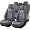 imageCoverado Car Seat Covers Front Covers for Cars Car Seat Cover Front Seats Car Seat Protector Waterproof Leather Car Seat Cushion Universal Interior Covers Seat Protectors for Most Cars BeigeGray