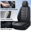 imageCoverado Car Seat Covers Front Covers for Cars Car Seat Cover Front Seats Car Seat Protector Waterproof Leather Car Seat Cushion Universal Interior Covers Seat Protectors for Most Cars BeigeBlack