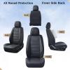 imageCoverado Car Seat Covers Front Covers for Cars Car Seat Cover Front Seats Car Seat Protector Waterproof Leather Car Seat Cushion Universal Interior Covers Seat Protectors for Most Cars BeigeBlack