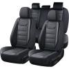 imageCoverado Car Seat Covers Front Covers for Cars Car Seat Cover Front Seats Car Seat Protector Waterproof Leather Car Seat Cushion Universal Interior Covers Seat Protectors for Most Cars BeigeBlack