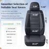 imageCoverado Car Seat Covers Front Covers for Cars Car Seat Cover Front Seats Car Seat Protector Waterproof Leather Car Seat Cushion Universal Interior Covers Seat Protectors for Most Cars BeigeBlack