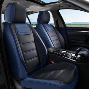 imageCoverado Car Seat Covers Front Covers for Cars Car Seat Cover Front Seats Car Seat Protector Waterproof Leather Car Seat Cushion Universal Interior Covers Seat Protectors for Most Cars BeigeBlue