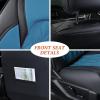 imageCoverado Fullset Car Seat CoversLeather Ford F150 Seat Covers Fit for 20152025 F150 and 20172025 F250 F350 F450 Super Duty Crew Cab XL XLT Lariat King Ranch Platinum BlackBlackBlue